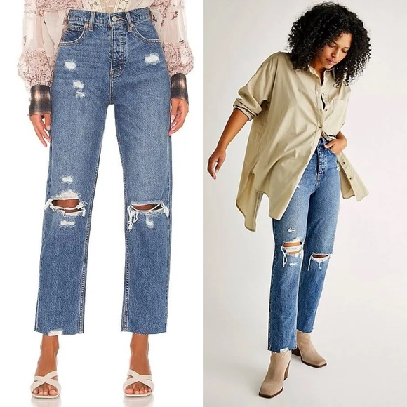 We The Free Denim - Free People x We The Free Curvy Georgine Mom Jean